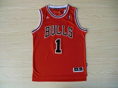 Maillot De Basket Chicago Bulls Derrick Rose 1 Tissus Sportif Fans Edition Rouge